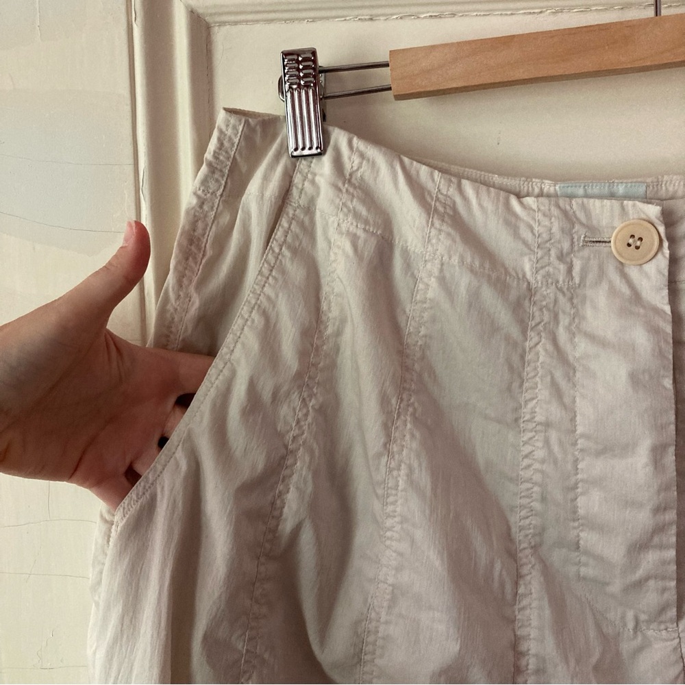 Rundholz ivory white parachute pants button fly pockets avant garde lagenlook M - Picture 6 of 9